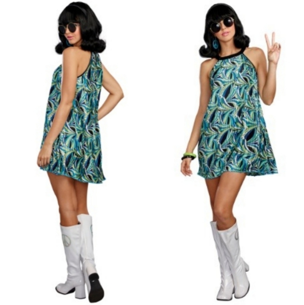 NWT Groovy 60's Dreamgirl “The Beat Goes On” Costume Hippie S Small #Cosplay
